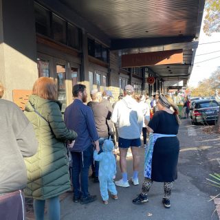 At least 20 people ahead of me in the queue at @z_e_l_d_a_bakery this morning at 9am. I hope there is something left by the time I get to the front of the line! #zeldabakery #shabbos #shabbat #shabbatshalom
